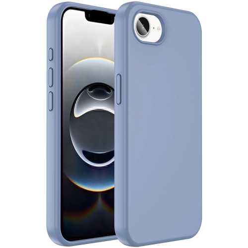 Apple iPhone 16e ile Uyumlu Kılıf Magsafe Şarj Özellikli Pastel Sıvı Teknolojili Silinebilir Sert Kivi Kapak - Lavendery Gray