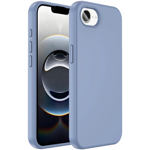 Apple iPhone 16e ile Uyumlu Kılıf Magsafe Şarj Özellikli Pastel Sıvı Teknolojili Silinebilir Sert Kivi Kapak - Lavendery Gray