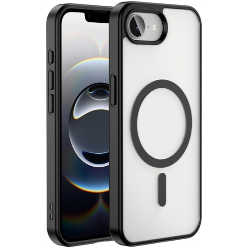 Apple iPhone 16e Kılıf Magsafe Wireless Şarj Özellikli Silikon Zore Ege Kapak - Siyah