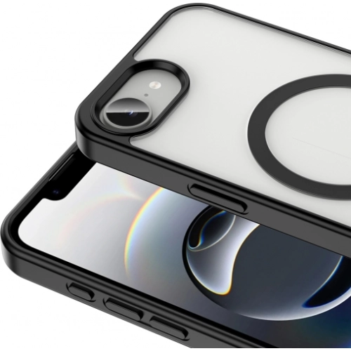 Apple iPhone 16e Kılıf Magsafe Wireless Şarj Özellikli Silikon Zore Ege Kapak - Siyah