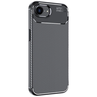 Apple iPhone 16e Kılıf Silikon Parmak İzi Bırakmayan Karbon Soft Negro Kapak - Siyah