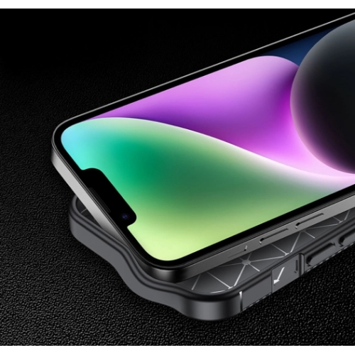 Apple iPhone 16e Kılıf Silikon Parmak İzi Bırakmayan Karbon Soft Negro Kapak - Siyah