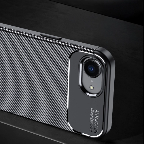 Apple iPhone 16e Kılıf Silikon Parmak İzi Bırakmayan Karbon Soft Negro Kapak - Siyah