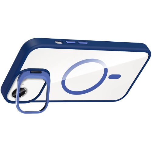 Apple iPhone 16e Kılıf Standlı ve Kamera Lens Hediyeli M-Safe Şarj Özellikli Etro Kapak - Derin Mor