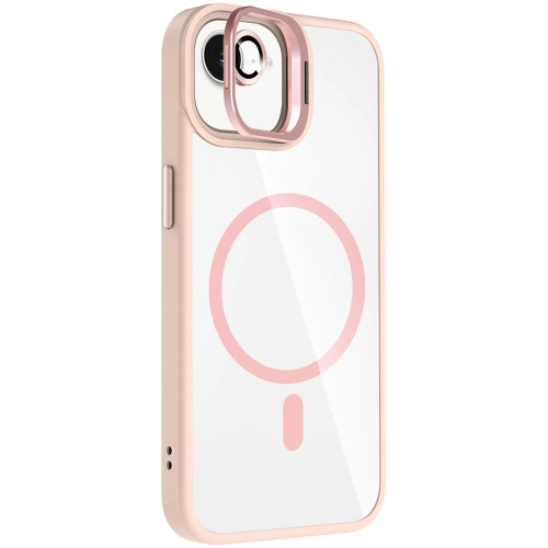 Apple iPhone 16e Kılıf Standlı ve Kamera Lens Hediyeli M-Safe Şarj Özellikli Etro Kapak - Lacivert