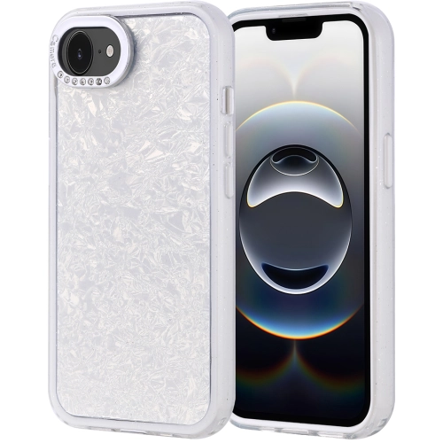 Apple iPhone 16e ile Uyumlu Kılıf Buzlu Parıltılı Lüks Kamera Lens Darbeye Dayanıklı Kapi Kapak - Gümüş