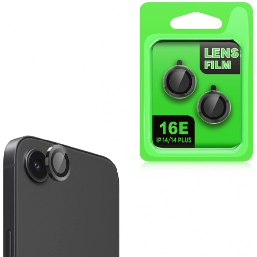 Apple iPhone 16e Lens Kamera Koruyucu Parmak İzi Bırakmaz CL-07 - Siyah
