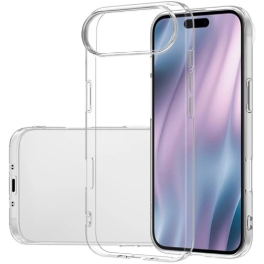 Apple iPhone 17 Air Kılıf Kamera Korumalı Esnek Silikon Kapak - Şeffaf