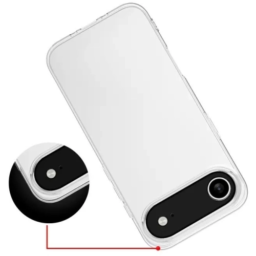 Apple iPhone 17 Air Kılıf Kamera Korumalı Esnek Silikon Kapak - Şeffaf
