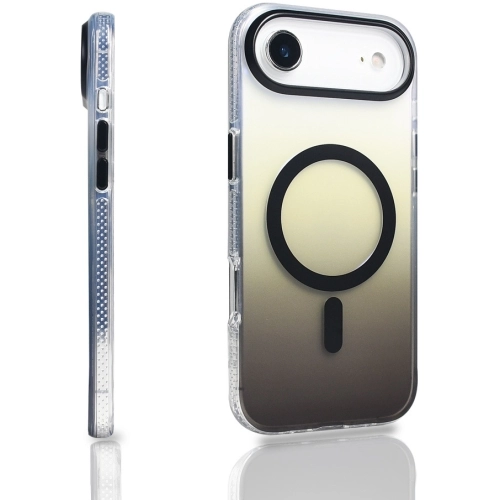 Apple iPhone 17 Air Kılıf MagSafe Destekli Kılıf, Şeffaf ve Renk Geçişli Zore Toros Kapak - Mavi