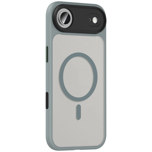 Apple iPhone 17 Air Kılıf Mat Arka Yüzey Wireless Şarj Özellikli Flet Magsafe Kapak - Gri