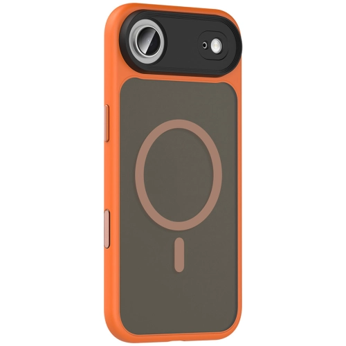 Apple iPhone 17 Air Kılıf Mat Arka Yüzey Wireless Şarj Özellikli Flet Magsafe Kapak - Desert Titanyum