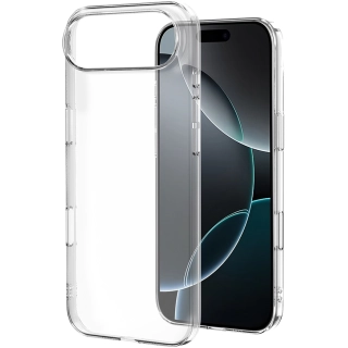 Apple iPhone 17 Air Kılıf Sert Arka Yüzey İnce Droga Kapak - Şeffaf