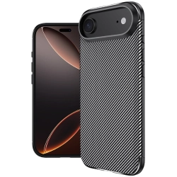 Apple iPhone 17 Air Kılıf Silikon Parmak İzi Bırakmayan Karbon Soft Negro Kapak - Siyah