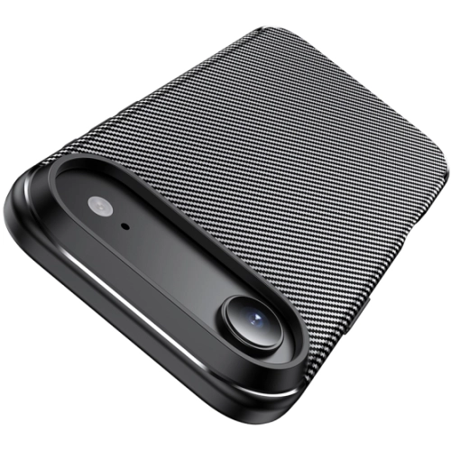 Apple iPhone 17 Air Kılıf Silikon Parmak İzi Bırakmayan Karbon Soft Negro Kapak - Siyah