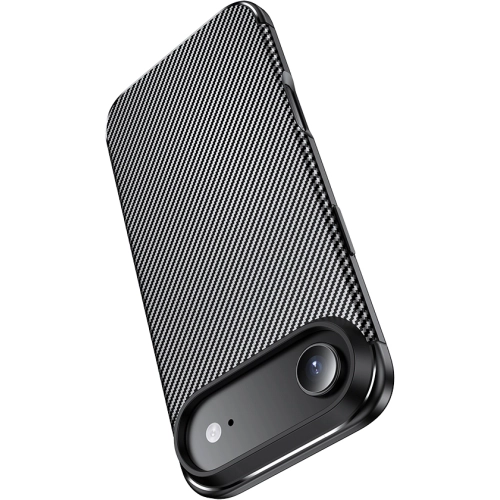 Apple iPhone 17 Air Kılıf Silikon Parmak İzi Bırakmayan Karbon Soft Negro Kapak - Siyah