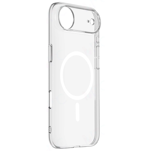 Apple iPhone 17 Air Kılıf Zore Magsafe Şarj Özellikli Şeffaf Tek Kamera Çerçeveli Porto Kapak - Şeffaf