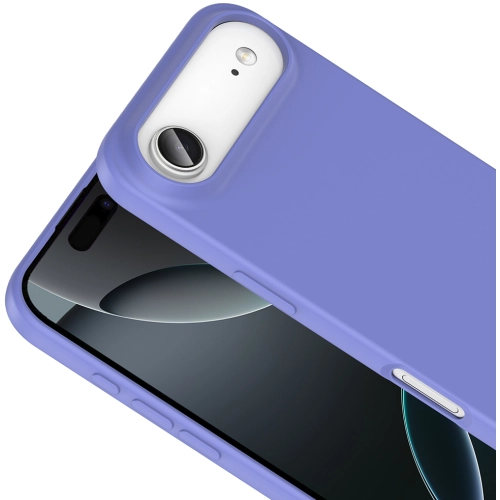 Apple iPhone 17 Air Kılıf İçi Kadife Mat Mara Lansman Silikon Kapak - Koyu Mor