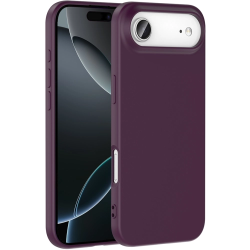 Apple iPhone 17 Air Kılıf İçi Kadife Mat Mara Lansman Silikon Kapak  - Koyu Mor