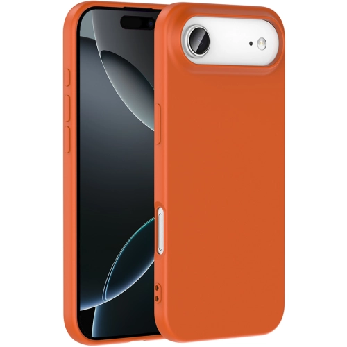 Apple iPhone 17 Air Kılıf İçi Kadife Mat Mara Lansman Silikon Kapak  - Turuncu