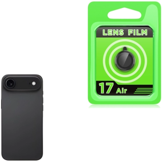 Apple iPhone 17 Air Lens Kamera Koruyucu Parmak İzi Bırakmaz CL-07 - Siyah