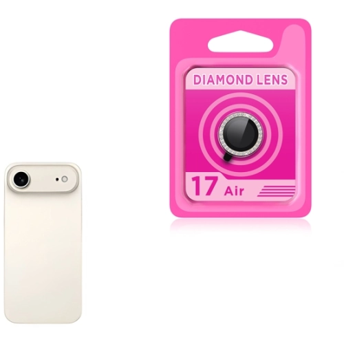 Apple iPhone 17 Air Lens Kamera Koruyucu Taşlı Parmak İzi Bırakmaz CL-06 - Mavi