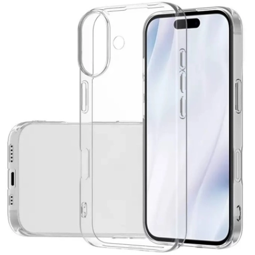 Apple iPhone 17 Kılıf Kamera Korumalı Esnek Silikon Kapak - Şeffaf