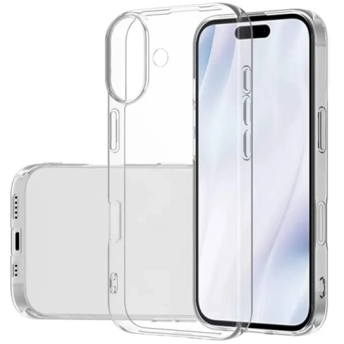 Apple iPhone 17 Kılıf Kamera Korumalı Esnek Silikon Kapak - Şeffaf