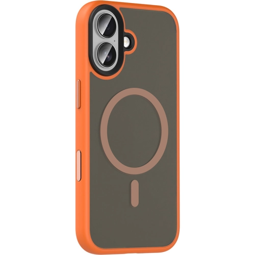 Apple iPhone 17 Kılıf Mat Arka Yüzey Wireless Şarj Özellikli Flet Magsafe Kapak - Gri