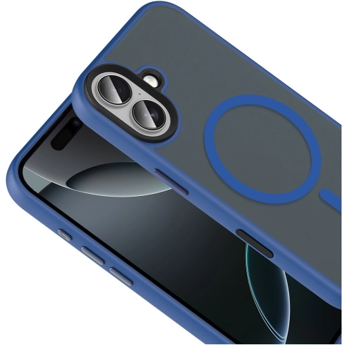 Apple iPhone 17 Kılıf Mat Arka Yüzey Wireless Şarj Özellikli Flet Magsafe Kapak - Turuncu