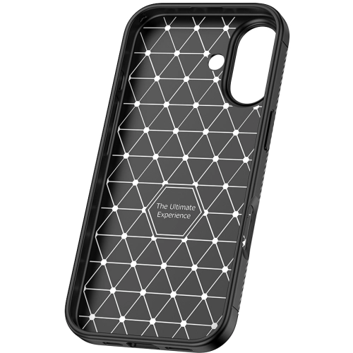 Apple iPhone 17 Kılıf Silikon Parmak İzi Bırakmayan Karbon Soft Negro Kapak - Siyah