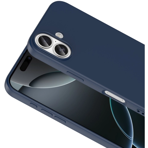 Apple iPhone 17 Kılıf İçi Kadife Mat Mara Lansman Silikon Kapak - Lacivert