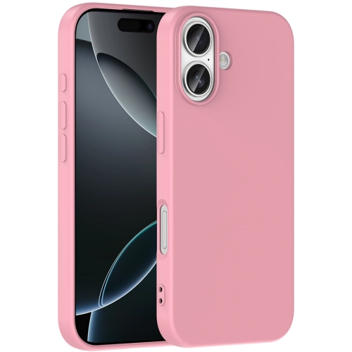 Apple iPhone 17 Kılıf İçi Kadife Mat Mara Lansman Silikon Kapak  - Açık Pembe