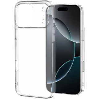 Apple iPhone 17 Pro Kılıf Sert Arka Yüzey İnce Droga Kapak - Şeffaf