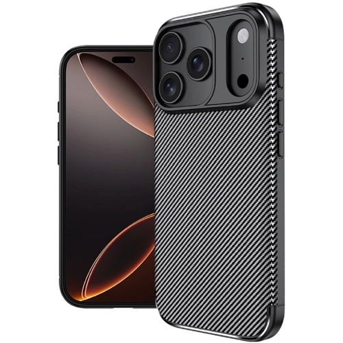 Apple iPhone 17 Pro Kılıf Silikon Parmak İzi Bırakmayan Karbon Soft Negro Kapak - Siyah