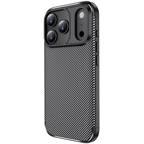 Apple iPhone 17 Pro Kılıf Silikon Parmak İzi Bırakmayan Karbon Soft Negro Kapak - Siyah