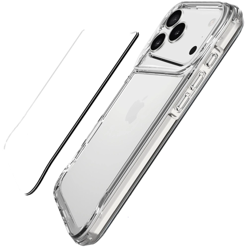 Apple iPhone 17 Pro Kılıf Şeffaf TPU Kenarları Esnek Crystal T-Max Kapak - Şeffaf