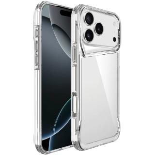 Apple iPhone 17 Pro Kılıf Şeffaf TPU Kenarları Esnek Crystal T-Max Kapak - Şeffaf