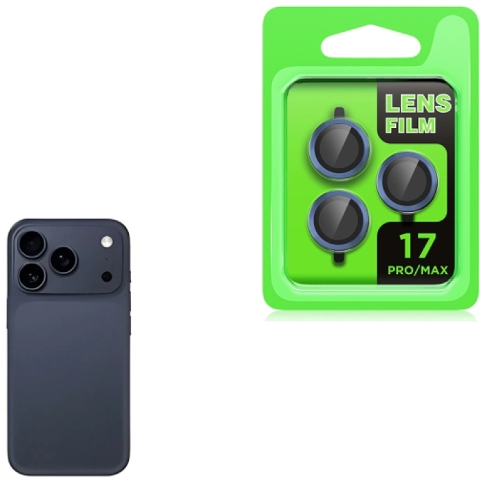 Apple iPhone 17 Pro Lens Kamera Koruyucu Parmak İzi Bırakmaz CL-07 - Lacivert