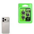 Apple iPhone 17 Pro Lens Kamera Koruyucu Parmak İzi Bırakmaz CL-07 - Titanyum-Gri