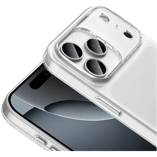 Apple iPhone 17 Pro Max Kılıf Sert Arka Yüzey İnce Droga Kapak - Şeffaf