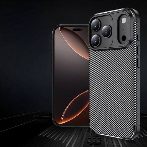 Apple iPhone 17 Pro Max Kılıf Silikon Parmak İzi Bırakmayan Karbon Soft Negro Kapak - Siyah