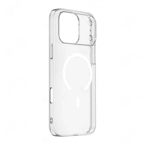 Apple iPhone 17 Pro Max Kılıf Zore Magsafe Şarj Özellikli Şeffaf Tek Kamera Çerçeveli Porto Kapak - Şeffaf