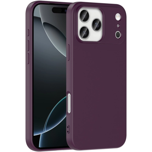 Apple iPhone 17 Pro Max Kılıf İçi Kadife Mat Mara Lansman Silikon Kapak  - Koyu Mor