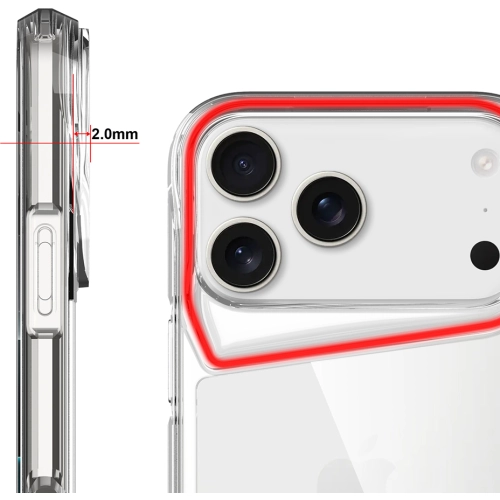 Apple iPhone 17 Pro Max Kılıf Şeffaf TPU Kenarları Esnek Crystal T-Max Kapak - Şeffaf