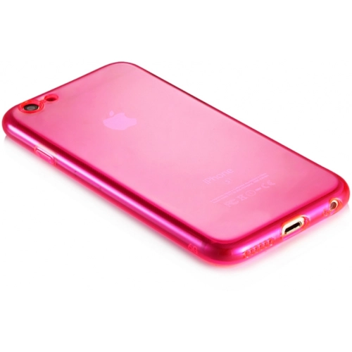 Apple iPhone 6/6s Kılıf Esnek Renkli Şeffaf Silikon Kamera Korumalı - Turuncu