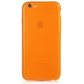 Apple iPhone 6/6s Kılıf Esnek Renkli Şeffaf Silikon Kamera Korumalı - Turuncu