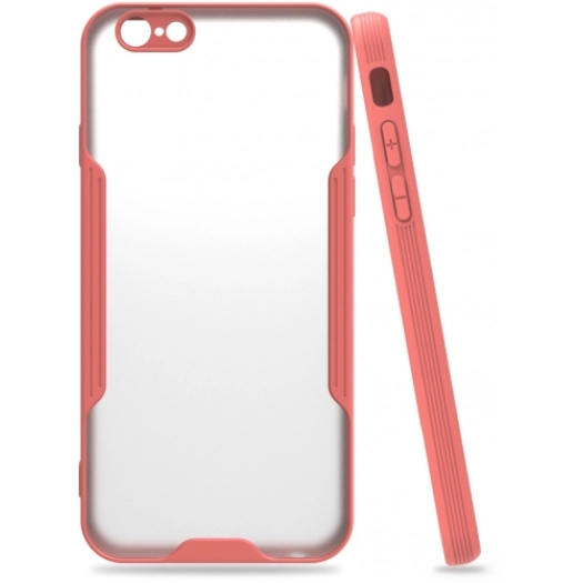 Apple iPhone 6s / 6 Kılıf Renkli Silikon Kamera Lens Korumalı Şeffaf Parfe Kapak - Pembe