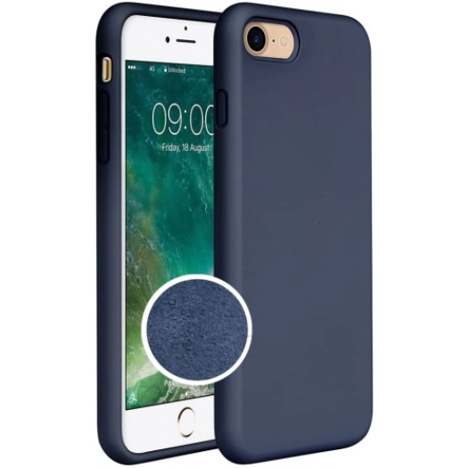 Apple iPhone 6 / 6s Kılıf Liquid Serisi İçi Kadife İnci Esnek Silikon Kapak - Lacivert