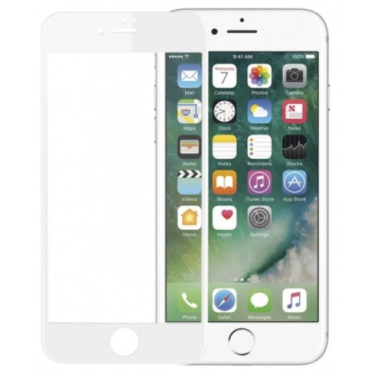 Apple iPhone 6 Ekran Koruyucu Fiber Tam Kaplayan Nano - Beyaz